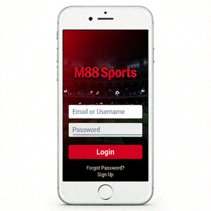 Tampilan mobile M88 Sports login yang dioptimalkan untuk smartphone