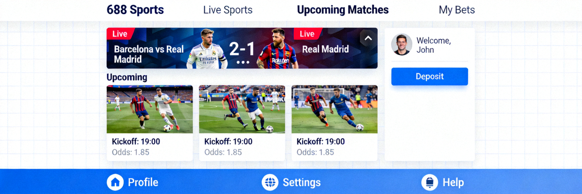 Tampilan antarmuka modern platform M88 Sports untuk pengalaman pengguna yang optimal