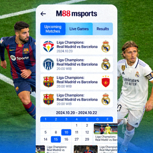 Halaman informasi pertandingan dan jadwal olahraga di platform M88 msports